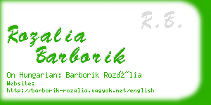 rozalia barborik business card